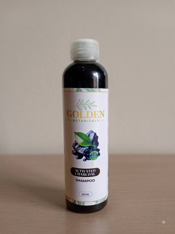 Golden Botanicals Activated Charcoal Shampoo 200ml bottle