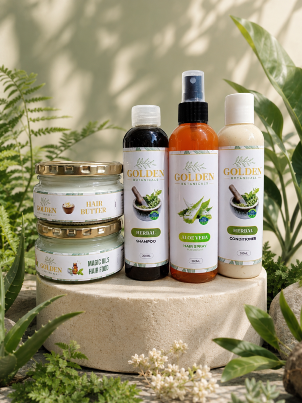 Golden Herbal Hair Care Kit